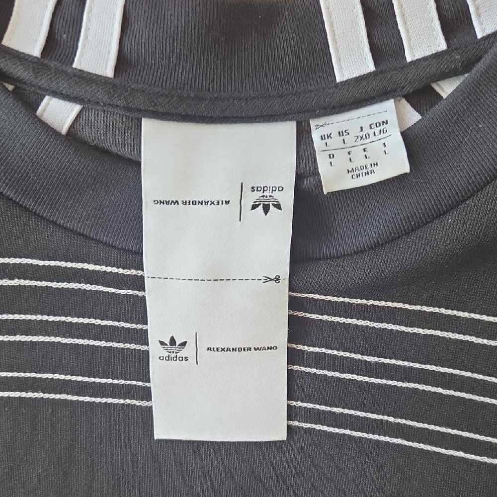 Adidas X Alexander Wang Black and White Limited Edition Striped Top - Picture 4 of 5